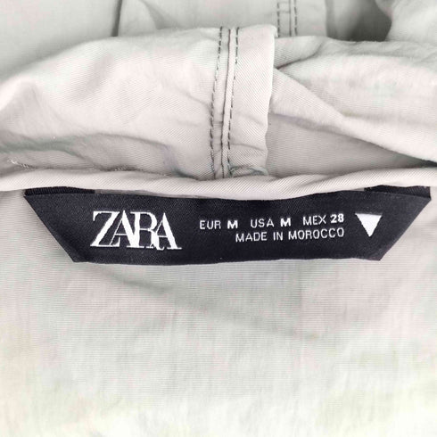 ザラ ZARA ショート丈 ナイロンフーディジャケット レディース import:M
