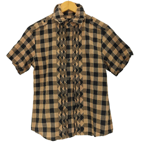 BUONA FORTUNA ラメ ライン チェックシャツ casual レディース M