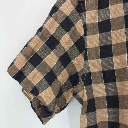 BUONA FORTUNA ラメ ライン チェックシャツ casual レディース M