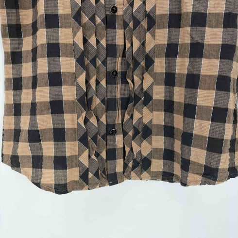 BUONA FORTUNA ラメ ライン チェックシャツ casual レディース M