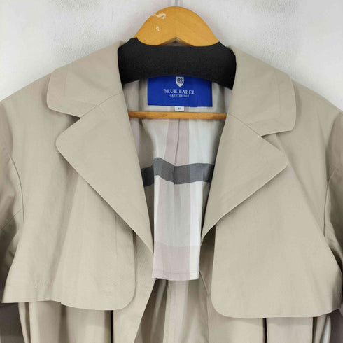 ブルーレーベルクレストブリッジ BLUE LABEL CRESTBRIDGE ボタンレス トレンチコート レディース EUR:38