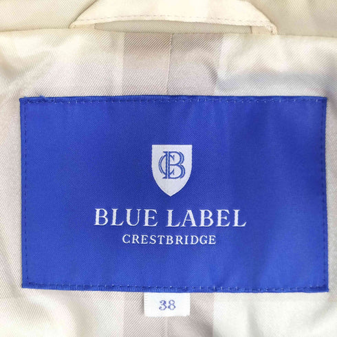 ブルーレーベルクレストブリッジ BLUE LABEL CRESTBRIDGE ボタンレス トレンチコート レディース EUR:38