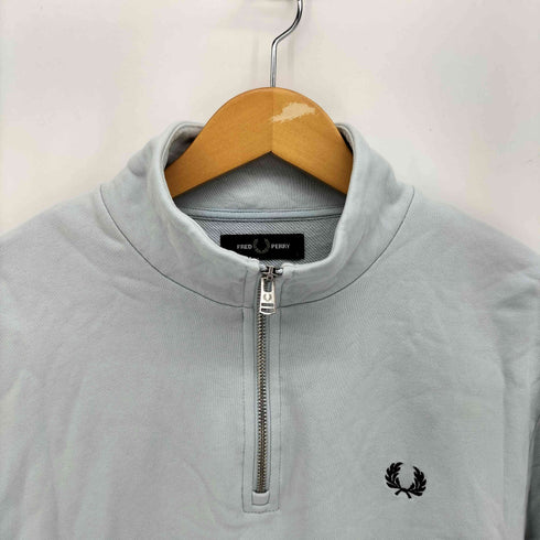 フレッドペリー FRED PERRY ロゴ刺繍 ハーフジップ コットン スウェット メンズ import:L