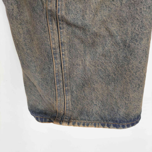 ネヴァーフォーゲット NVRFRGT 3D TWISTED WIDE LEG JEANS MUD FADED メンズ 3
