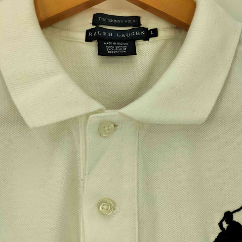 ラルフローレン RALPH LAUREN THE SKINNY POLO ビックポニー刺繍 S/S ポロシャツ レディース import:L