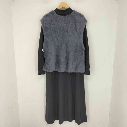 センスオブプレイス SENSE OF PLACE シャギーベストレイヤードワンピース レディース ONE SIZE