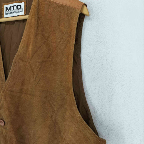 MTO international genuine leather リアルレザーベスト メンズ JPN:XL