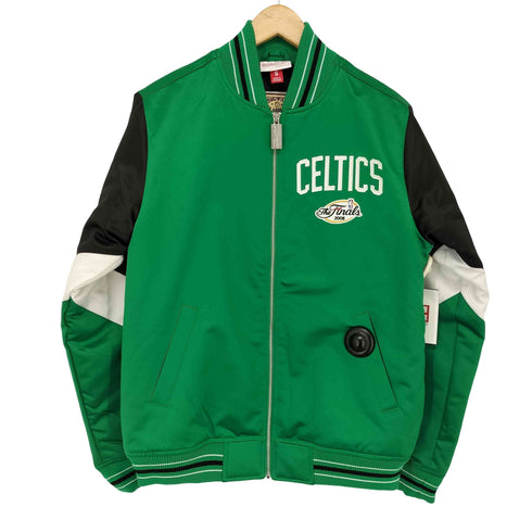 ミッチェルアンドネス mitchell&ness ヘビーウェイト サテン ジャケット 裏地キルティング バーシティジャケット スタジャン メンズ JPN:S
