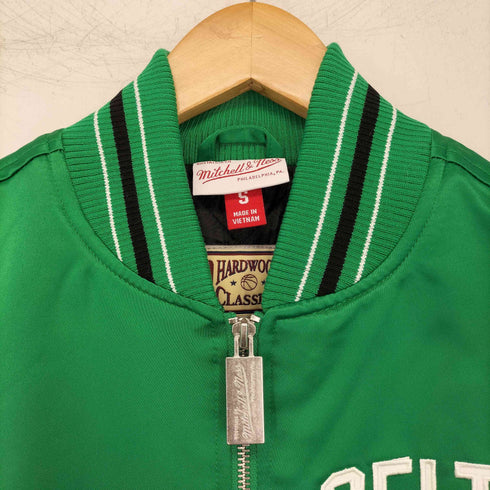 ミッチェルアンドネス mitchell&ness ヘビーウェイト サテン ジャケット 裏地キルティング バーシティジャケット スタジャン メンズ JPN:S