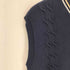 ノーティカ NAUTICA Vネックケーブルニットベスト メンズ L