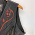 HUDSON LEATHER フリンジ コンチョ リアルレザーVネックベスト メンズ JPN:M