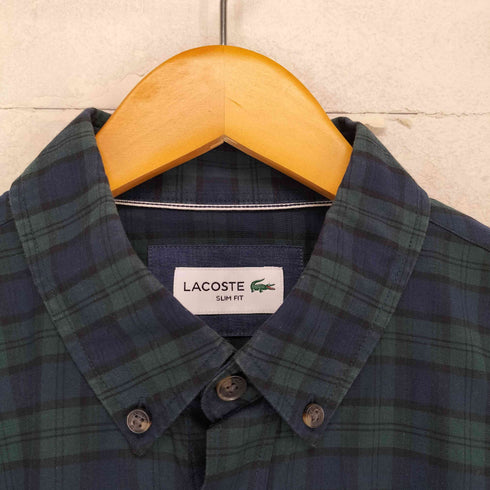 ラコステ LACOSTE SLIM FIT チェック柄BDシャツ メンズ M