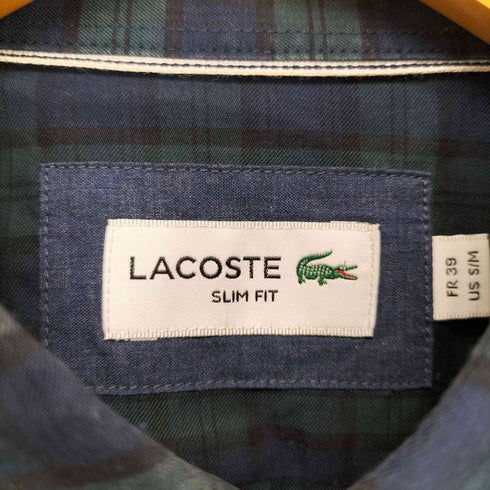ラコステ LACOSTE SLIM FIT チェック柄BDシャツ メンズ M