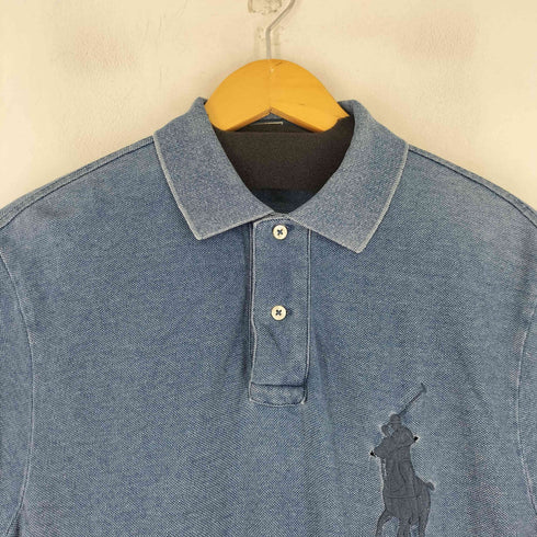 ポロバイラルフローレン Polo by RALPH LAUREN 90S ビッグポニー刺繍 ポロシャツ メンズ import:S