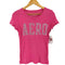 エアロポステール AEROPOSTALE ラメプリント 半袖Tシャツ Y2K レディース S