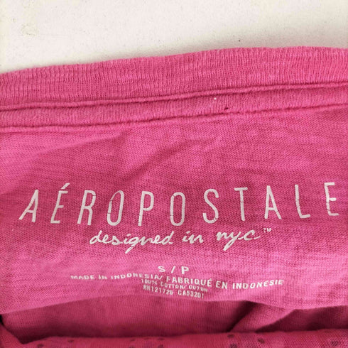 エアロポステール AEROPOSTALE ラメプリント 半袖Tシャツ Y2K レディース S