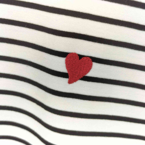 アプワイザーリッシェ Apuweiser riche ハート刺繍 ボーダーTシャツ レディース 2