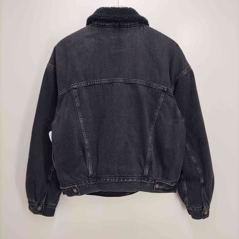 リーバイス Levis ブラック デニム ボア ジャケット レディース import:M