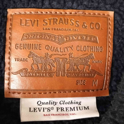 リーバイス Levis ブラック デニム ボア ジャケット レディース import:M