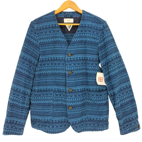 アーバンリサーチ URBAN RESEARCH D'sh MASAGON No Collar Jacket 総柄 ノーカラー カーディガン ジャケット メンズ JPN:40