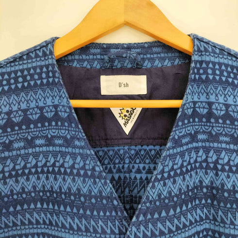 アーバンリサーチ URBAN RESEARCH D'sh MASAGON No Collar Jacket 総柄 ノーカラー カーディガン ジャケット メンズ JPN:40