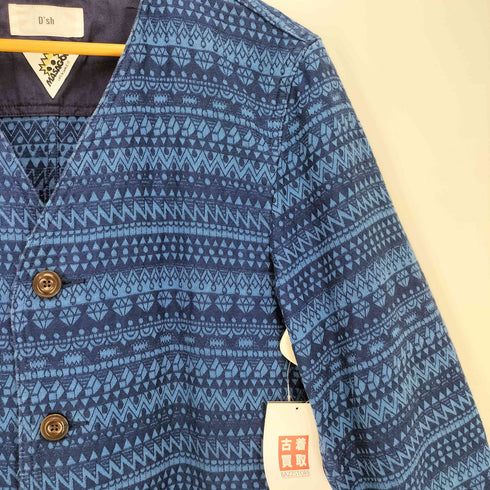 アーバンリサーチ URBAN RESEARCH D'sh MASAGON No Collar Jacket 総柄 ノーカラー カーディガン ジャケット メンズ JPN:40