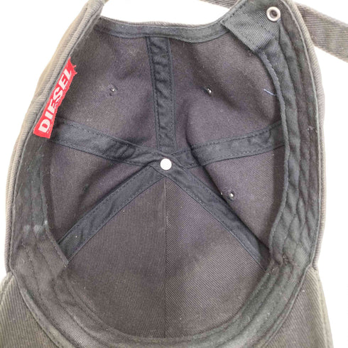 ディーゼル DIESEL Dロゴ ブラック デニム ウォッシュ 加工 キャップ メンズ 02