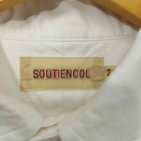 SOUTIENCOL 丸襟 マチ付 オックスフォード生地 L/S シャツ メンズ JPN:2