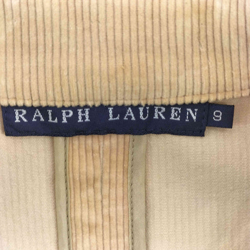 ラルフローレン RALPH LAUREN くるみボタン 2B コーデュロイ テーラード ジャケット レディース JPN:9号