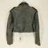ザラ ZARA ダメージド フェイクレザー ライダース ジャケット レディース import:S