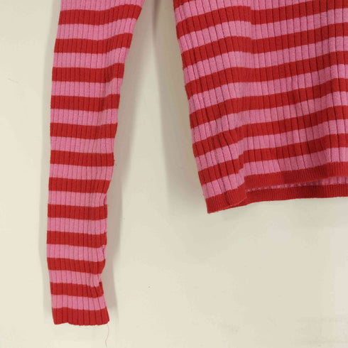 シビラ Sybilla モックネック ボーダー リブ ニット セーター レディース import:XL