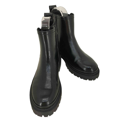ザラ ZARA PATENT ANKLE BOOTS レディース EUR:35