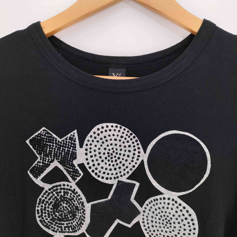 ワイズ Ys ドット ベロア 幾何学模様 半袖Tシャツ レディース JPN:2