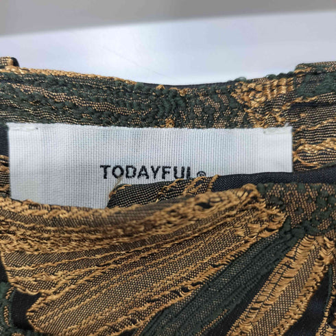 トゥデイフル TODAYFUL ジャガードスリットトラウザー レディース JPN:38