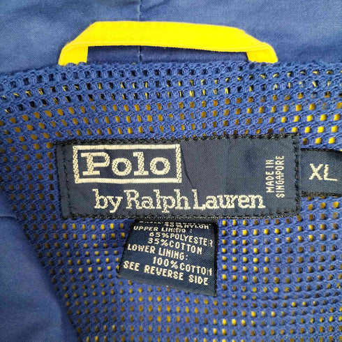 ポロバイラルフローレン Polo by RALPH LAUREN 90S ワッペン フーディジャケット メンズ import:XL