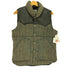ハリスツイード Harris Tweed スコットランド製 レザー切替 ヘリンボーン ウール 中綿ベスト メンズ import:M