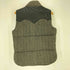 ハリスツイード Harris Tweed スコットランド製 レザー切替 ヘリンボーン ウール 中綿ベスト メンズ import:M
