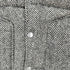 ハリスツイード Harris Tweed スコットランド製 レザー切替 ヘリンボーン ウール 中綿ベスト メンズ import:M