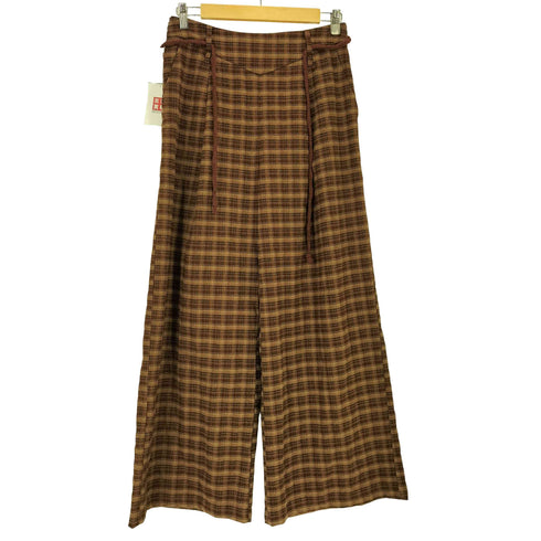 COTRE チェック柄 ドローコード ワイドパンツ メンズ JPN:L