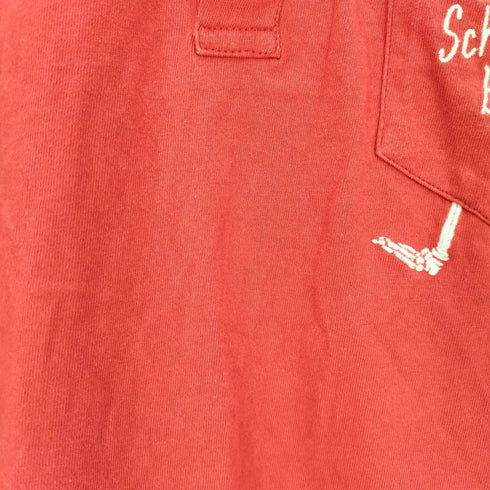 ショット Schott SKULL EMB. POCKET T-SHIRT/スカル刺繍 ポケットTシャツ メンズ import:L