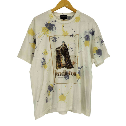 ペンドルトン PENDLETON 別注 ペンキ ブランケットデザイン プリント クルーネックTシャツ メンズ JPN:L