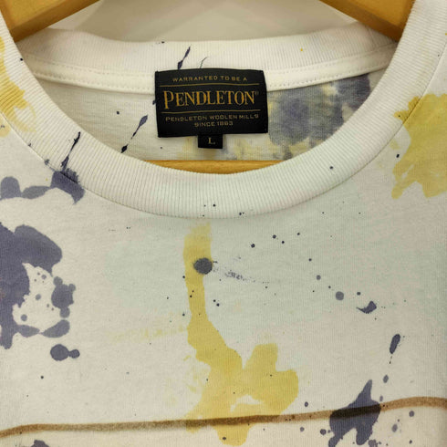 ペンドルトン PENDLETON 別注 ペンキ ブランケットデザイン プリント クルーネックTシャツ メンズ JPN:L