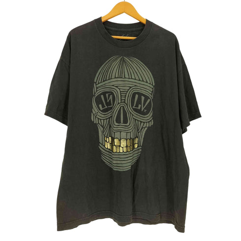 JUS LIV'N IN スカル メタリックプリント S/S クルーネック Tシャツ メンズ 2XL