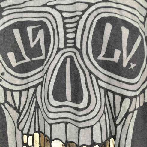 JUS LIV'N IN スカル メタリックプリント S/S クルーネック Tシャツ メンズ 2XL