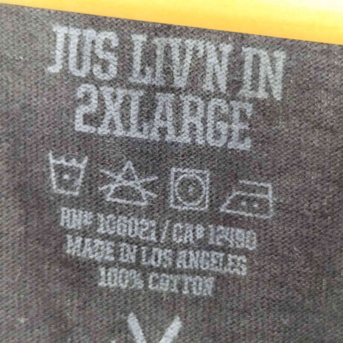 JUS LIV'N IN スカル メタリックプリント S/S クルーネック Tシャツ メンズ 2XL