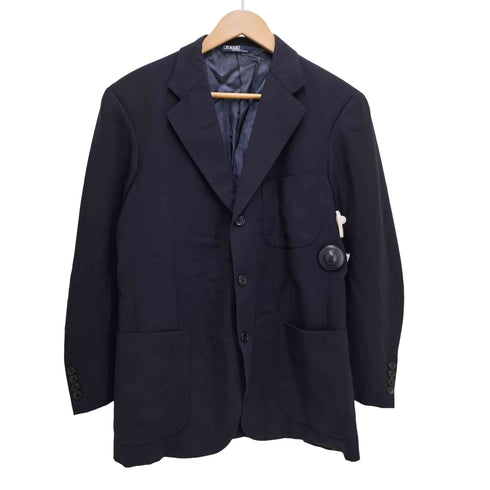 ポロバイラルフローレン Polo by RALPH LAUREN 90-00S ウール ネイビー テーラード ジャケット 紺ブレザー メンズ A5