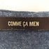 コムサメン COMME CA MEN リネン ボーダー切替 七分袖 ダブルジップ パーカー メンズ