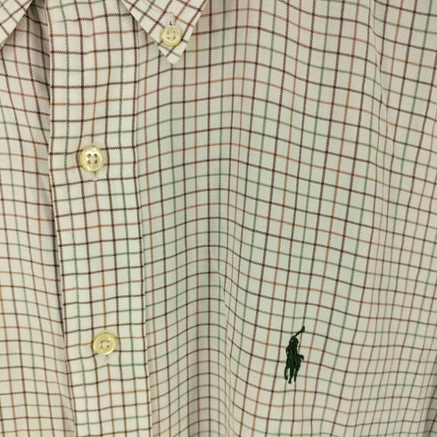 ラルフローレン RALPH LAUREN 90s YARMOUTH ポニー刺繍 長袖 レギュラーカラーシャツ メンズ 161/2