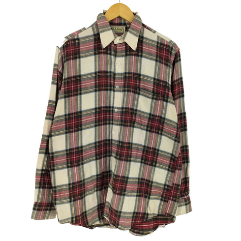 エルエルビーン L.L.Bean 90s USA製 襟芯 チェック 長袖 レギュラーカラーシャツ メンズ M
