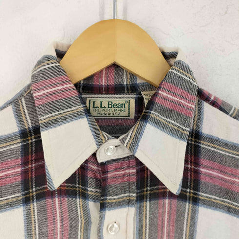 エルエルビーン L.L.Bean 90s USA製 襟芯 チェック 長袖 レギュラーカラーシャツ メンズ M